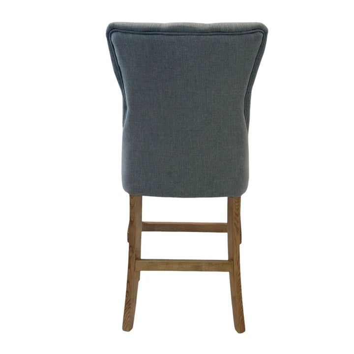 Hampton Storm Grey Linen Counter Chair 65cm Seat Height