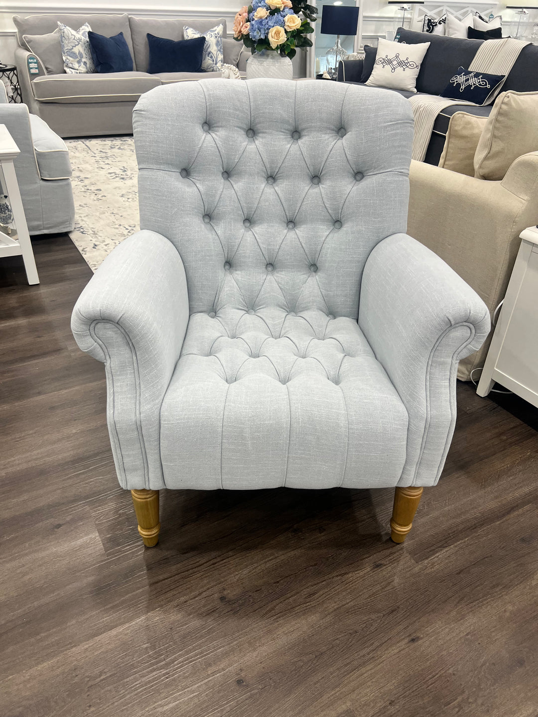 Sofia Duck Egg Armchair