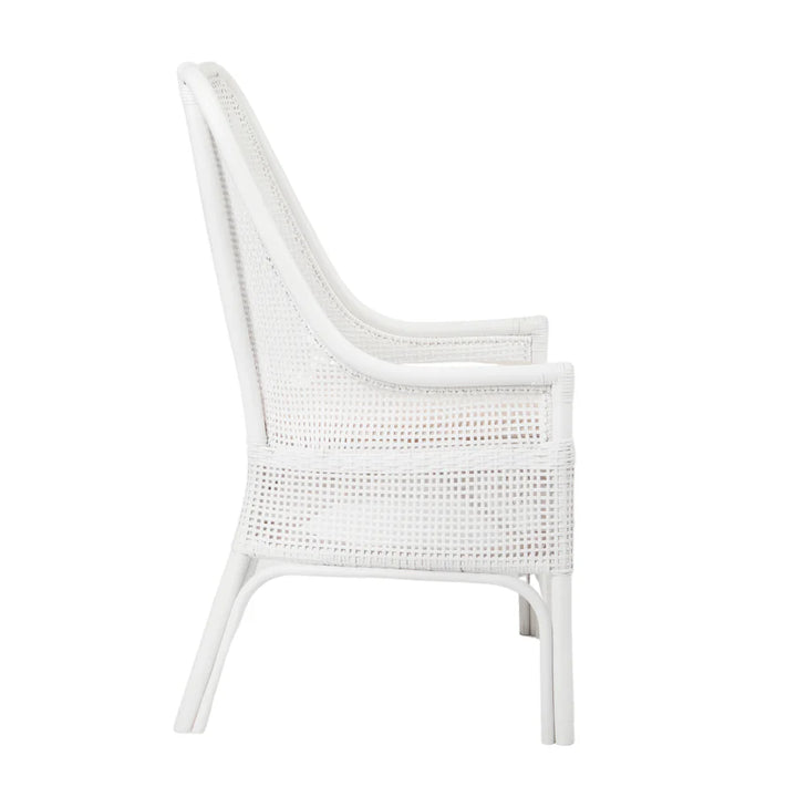 Hamptons Rattan Dining Chair White