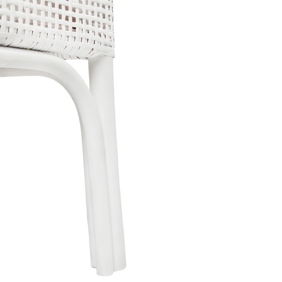 Hamptons Rattan Dining Chair White