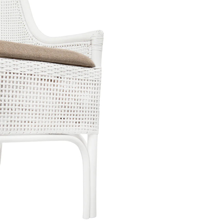 Hamptons Rattan Dining Chair White