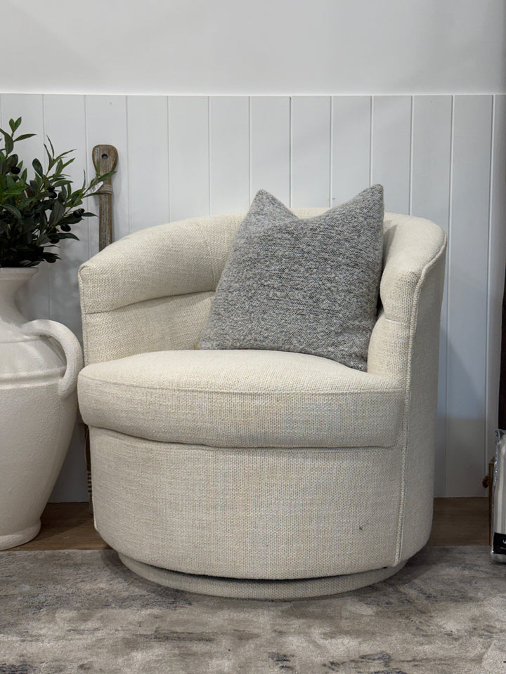 Ryder Swivel Armchair Ivory