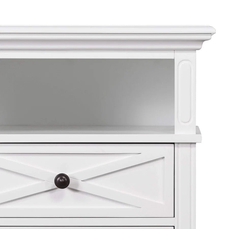 SORRENTO HAMPTONS MEDIUM 2 DRAWER BEDSIDE TABLE WHITE