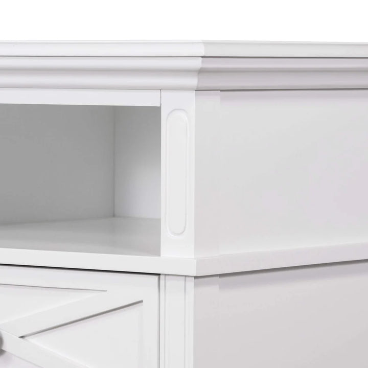 SORRENTO HAMPTONS MEDIUM 2 DRAWER BEDSIDE TABLE WHITE