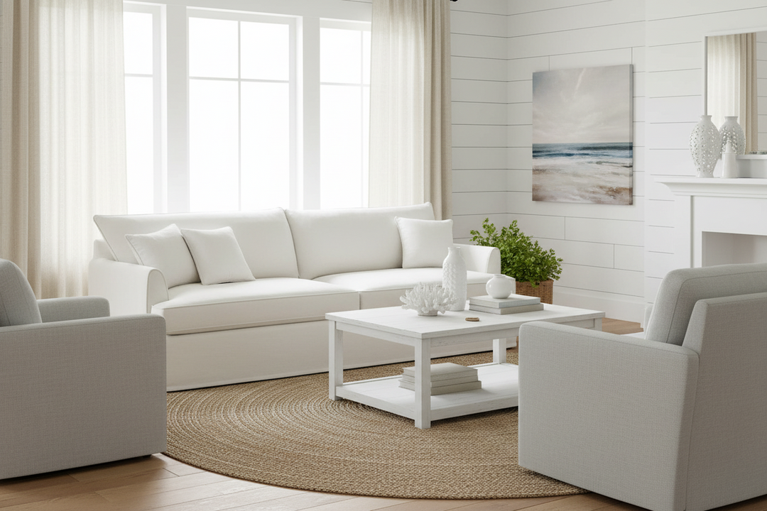 Hampton 4 Seater Sofa Ivory