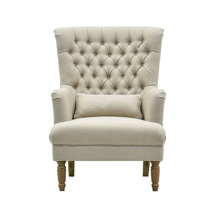 Hampton Beige Wingback Armchair