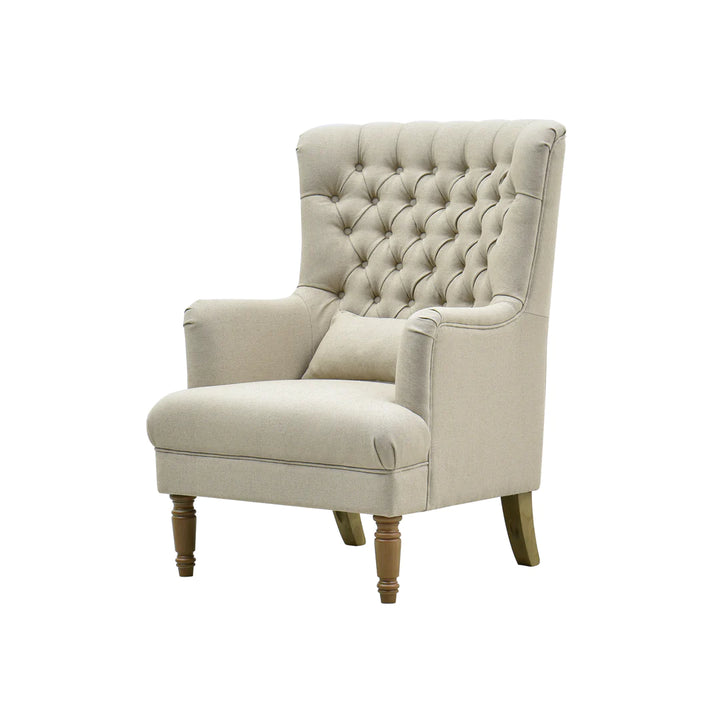 Hampton Beige Wingback Armchair