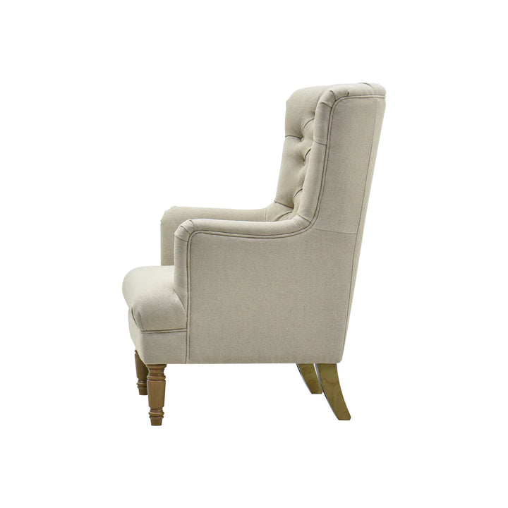 Hampton Beige Wingback Armchair