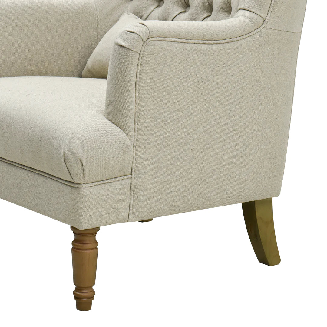 Hampton Beige Wingback Armchair