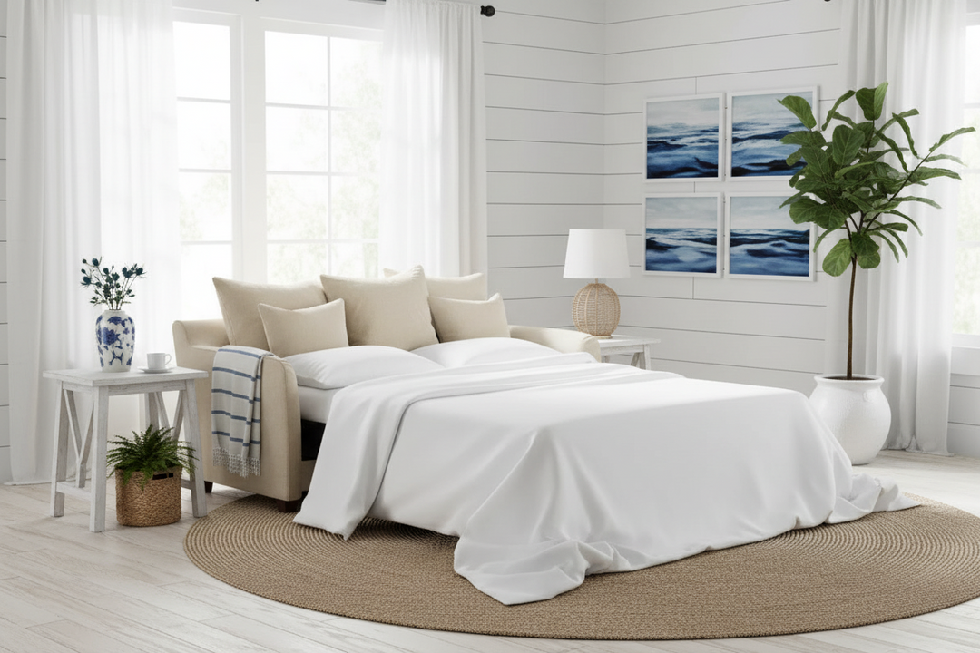 East Hampton 2 Seat Sofa Bed Beige