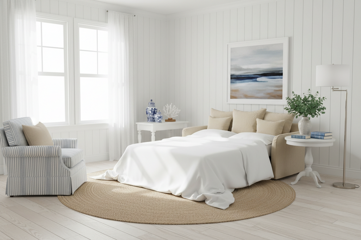 East Hampton 2 Seat Sofa Bed Beige
