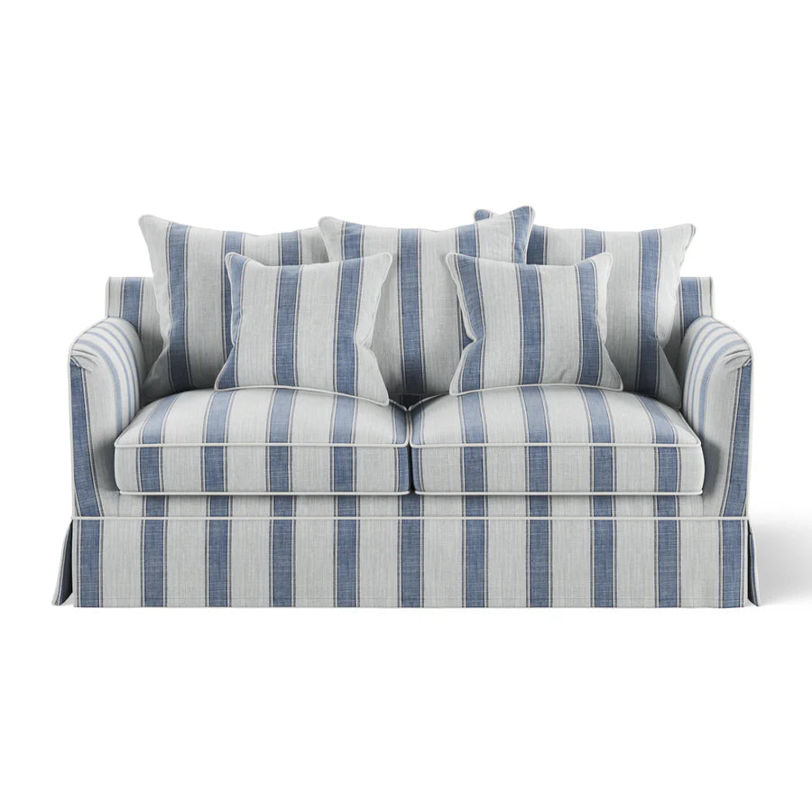 East Hampton Blue Stripe 2 Seater Sofa