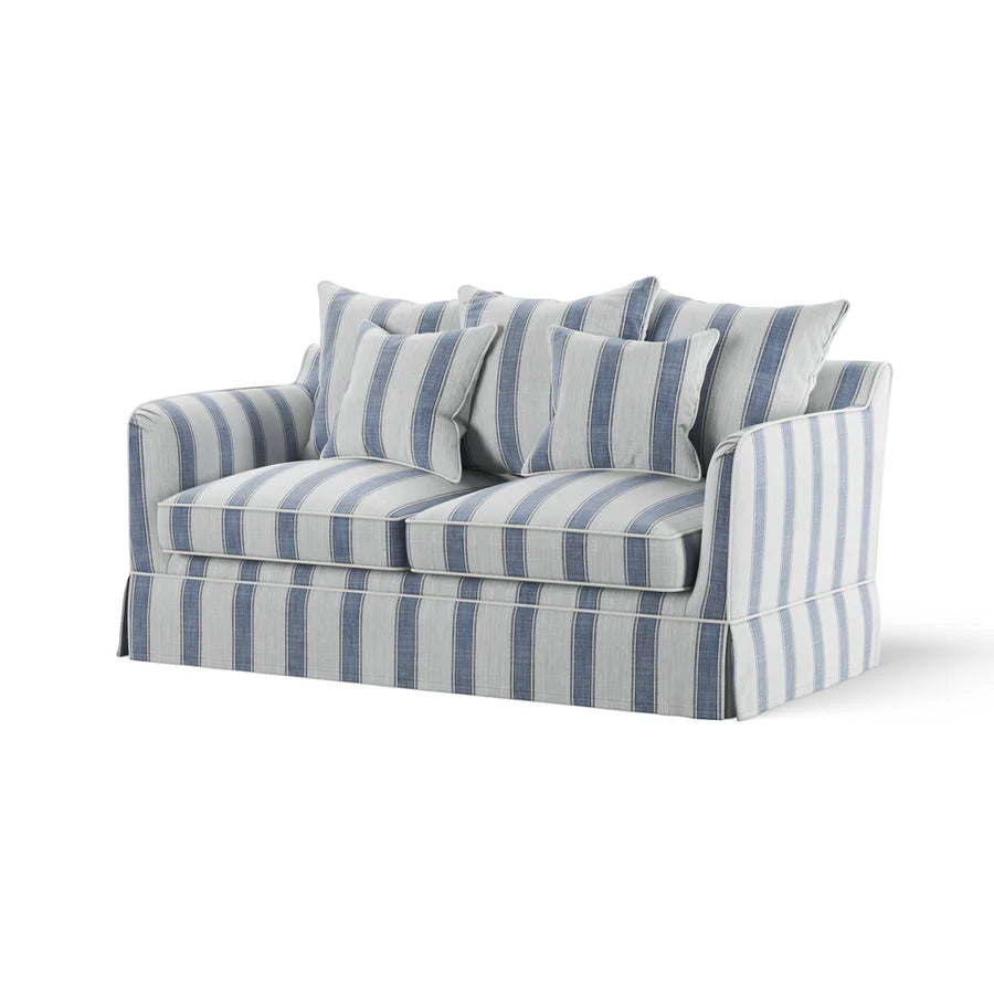 East Hampton Blue Stripe 2 Seater Sofa