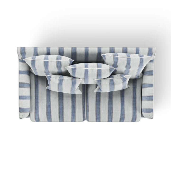 East Hampton Blue Stripe 2 Seater Sofa