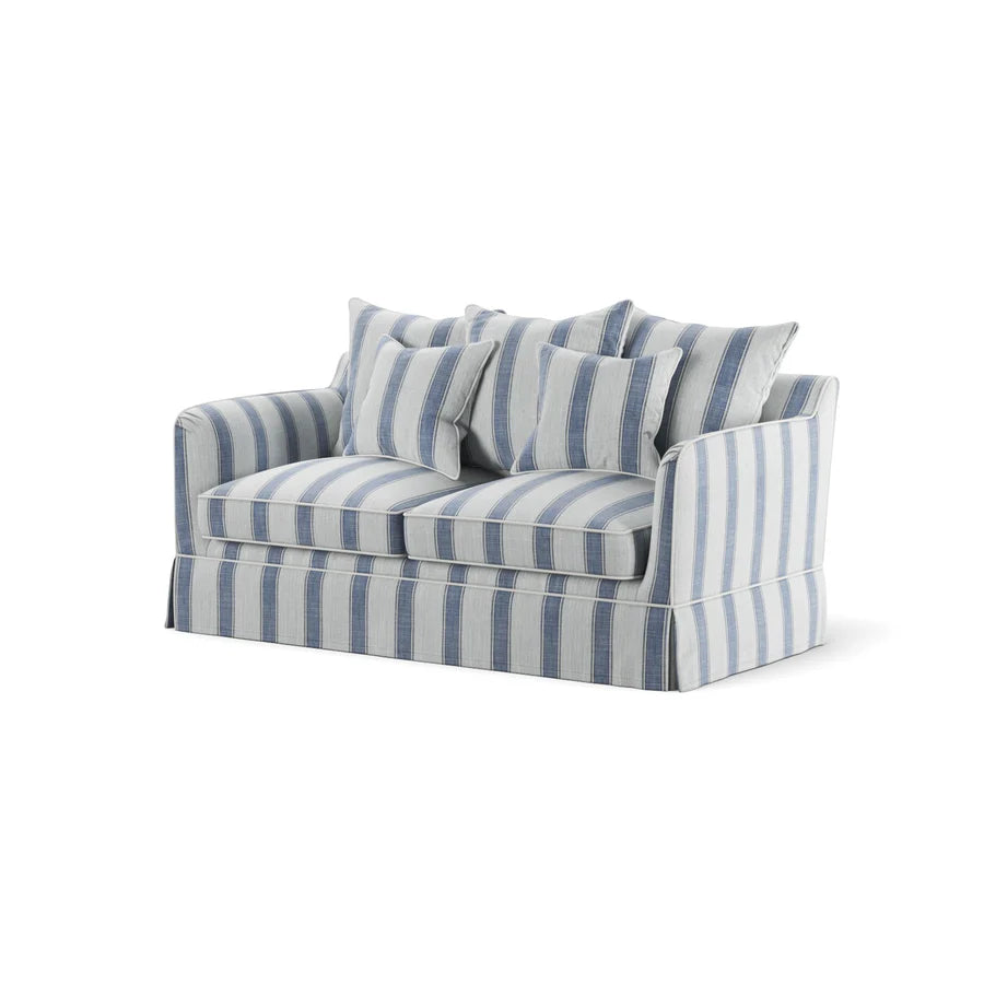 East Hampton Blue Stripe 2 Seater Sofa