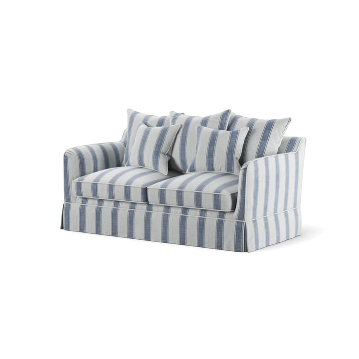 East Hampton Blue Stripe 2 Seater Sofa