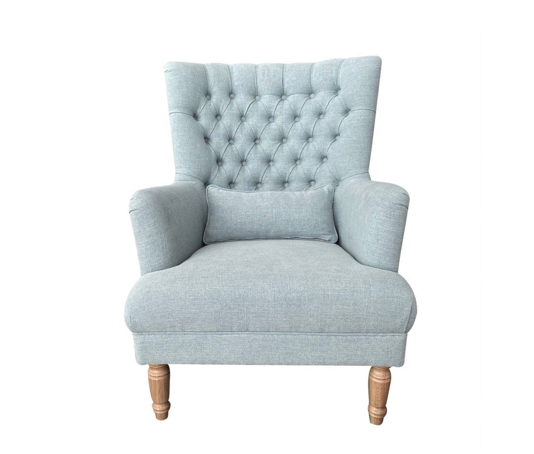Hampton Duck Egg Wingback Armchair