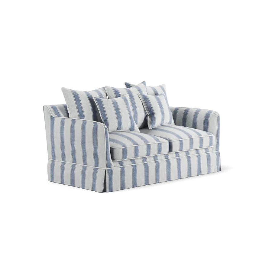 East Hampton 2 Seat Sofa Bed Blue Stripe