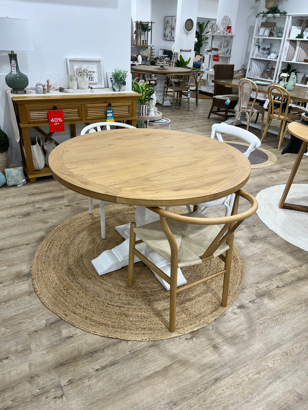 Coastal Round Dining Table 120cm Diameter