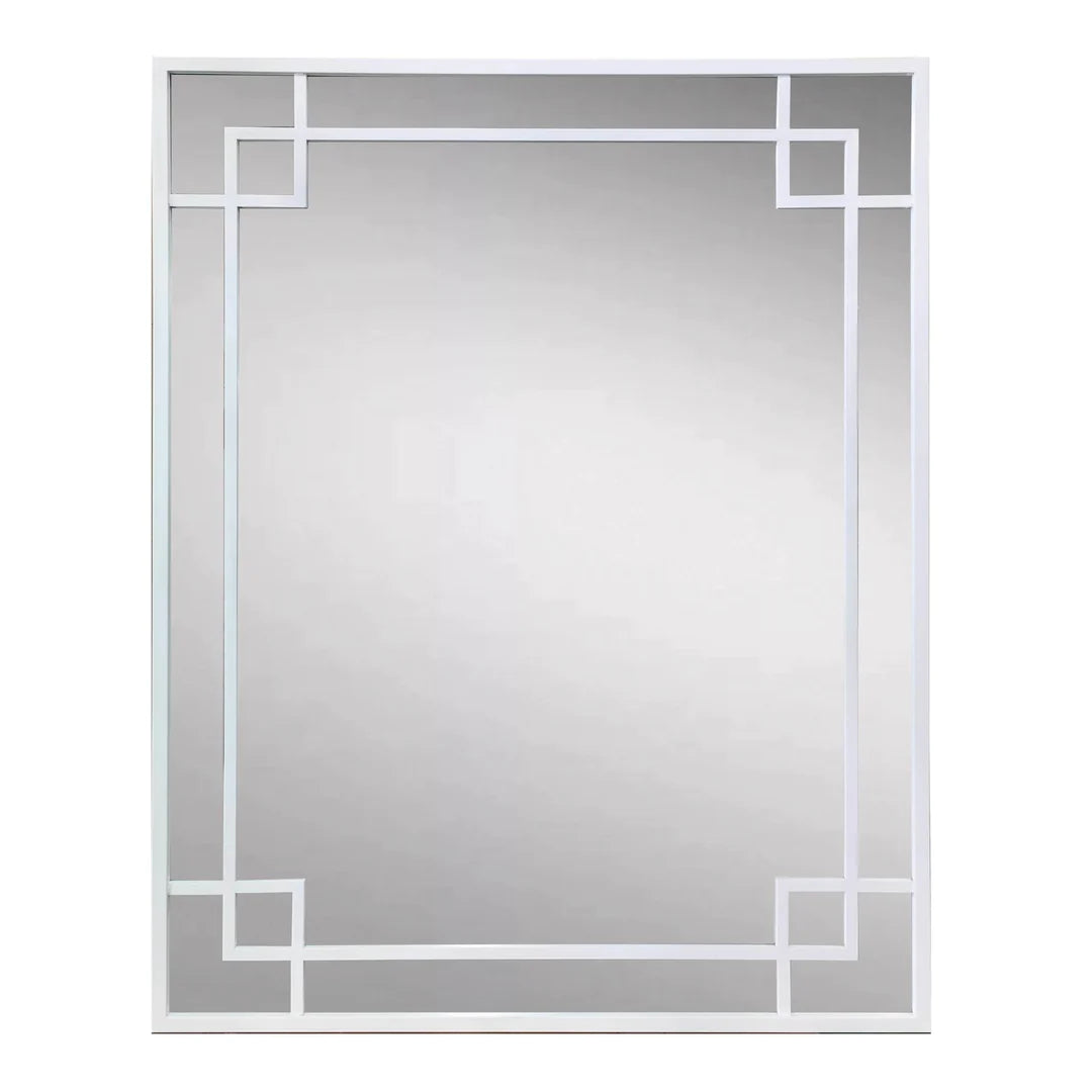 Art Deco Mirror White