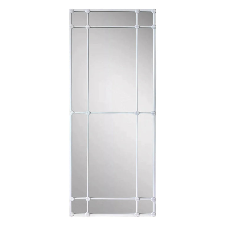 12 Pane White Rectangle Mirror