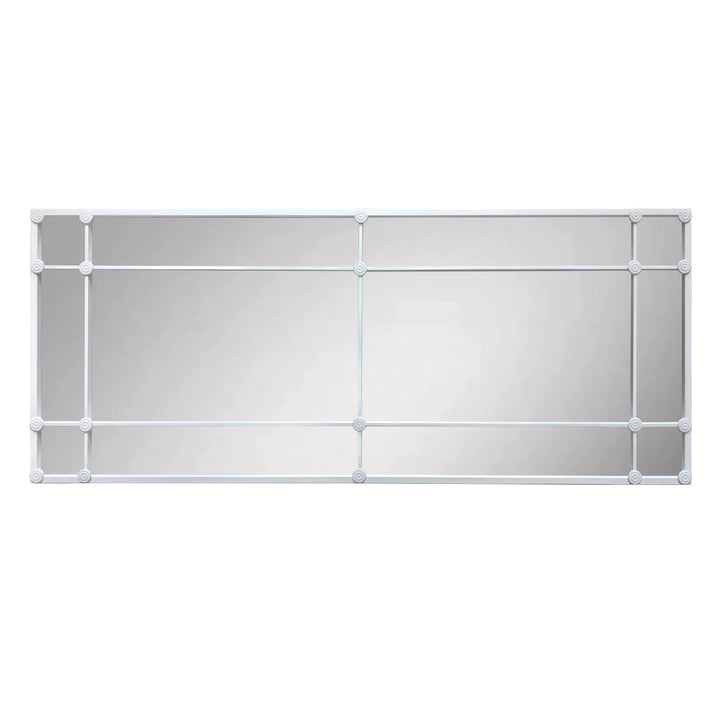 12 Pane White Rectangle Mirror