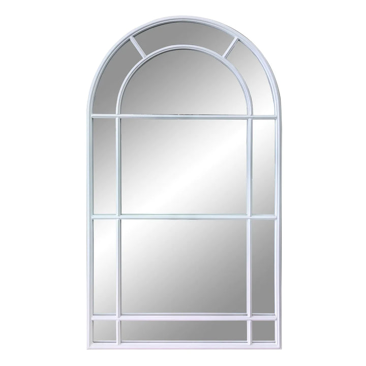Hamptons White Iron Arch Mirror Small