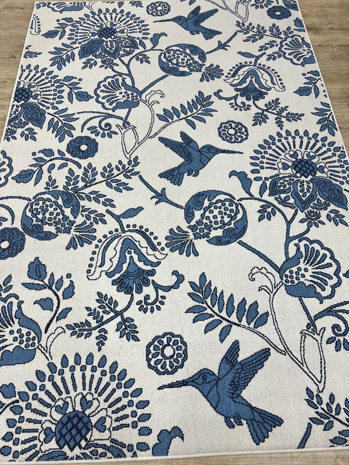 Outdoor Blue Bird Rug