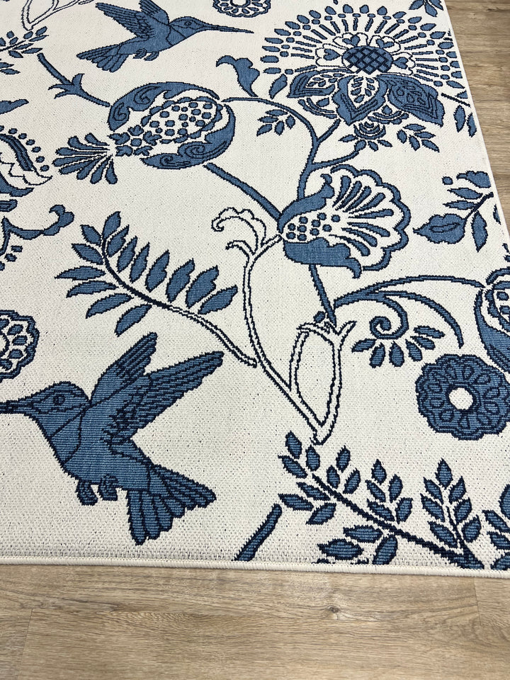 Outdoor Blue Bird Rug