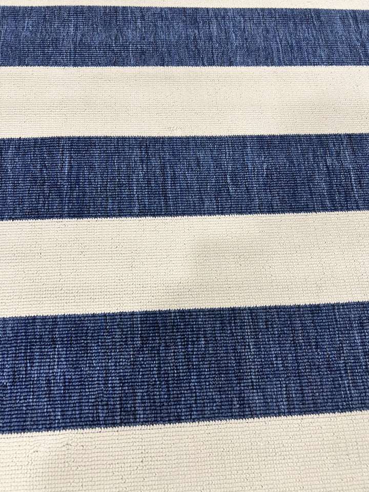 Outdoor Navy Stripe Rug