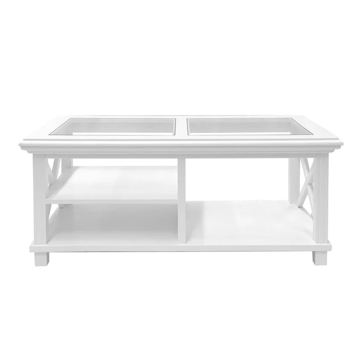 Sorrento Rectangle Glass Top Coffee Table FLOORSTOCK
