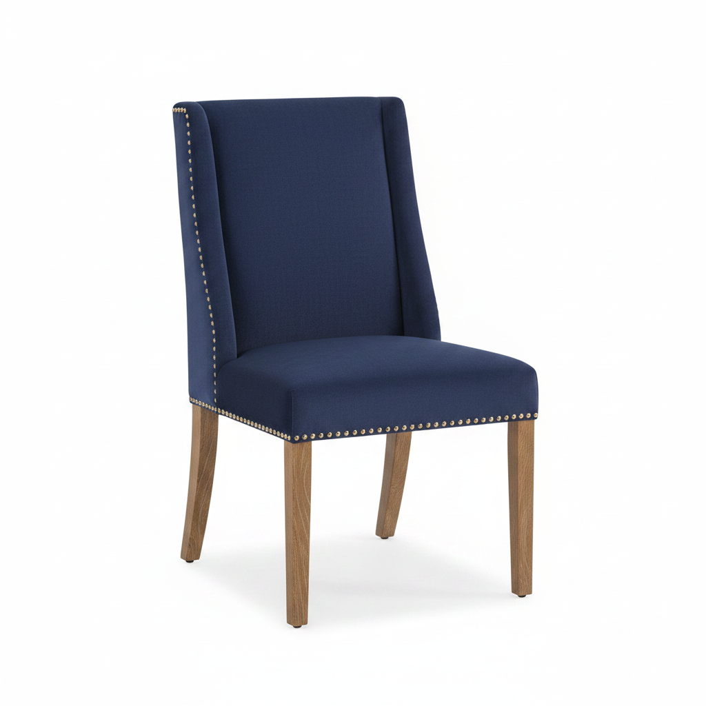 Hamptons Navy Velvet Carver Dining Chair