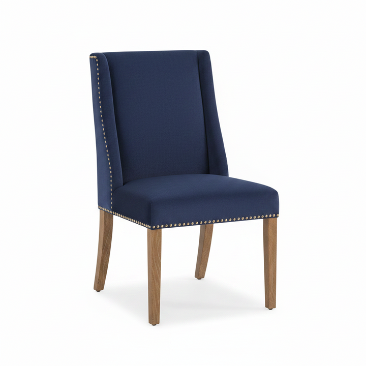 Hamptons Navy Velvet Carver Dining Chair