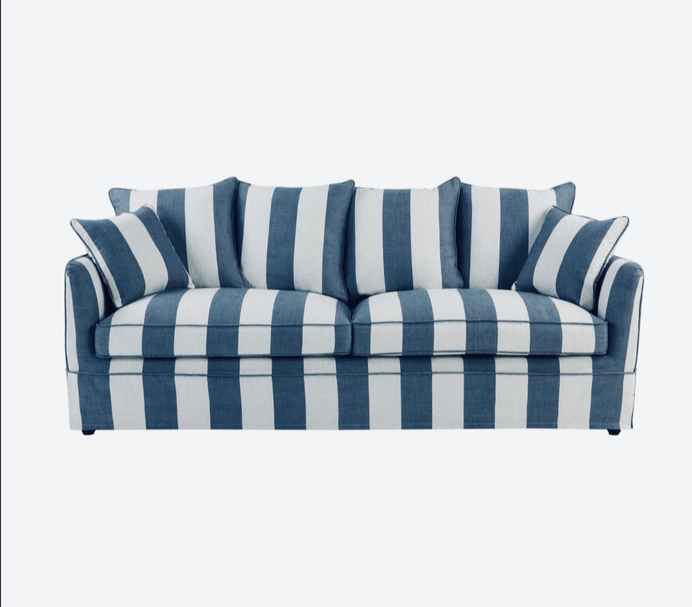 East Hampton 3 Seater Queen Sofa Bed Denham Stripe