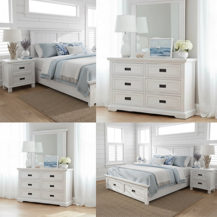 South Beach Queen Bedroom Bundle Dresser with Mirror