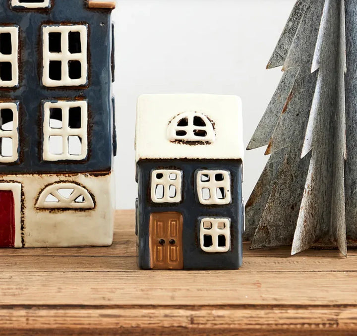 Alsace Tea Light House Navy