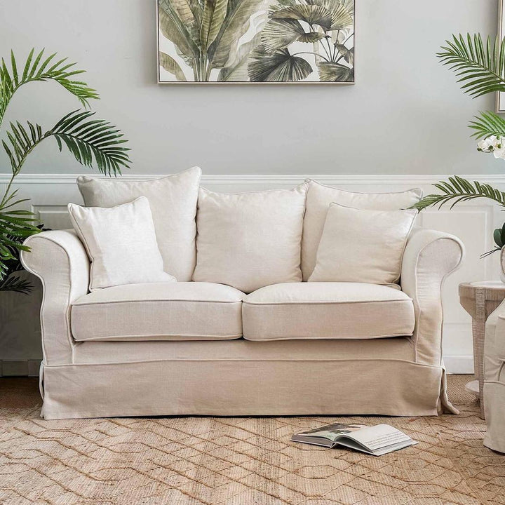 Ayla Hamptons 2 Seater Sofa Ivory