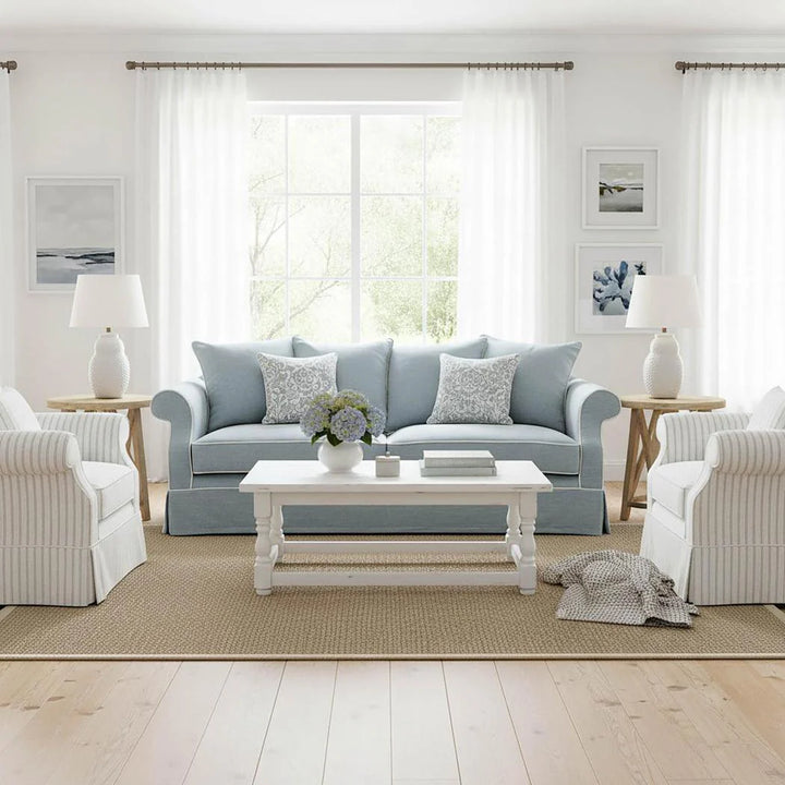 Ayla Hamptons 3 Seater Sofa Duck Egg