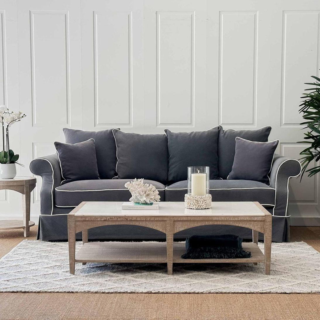 Ayla Hamptons 3 Seater Sofa Navy