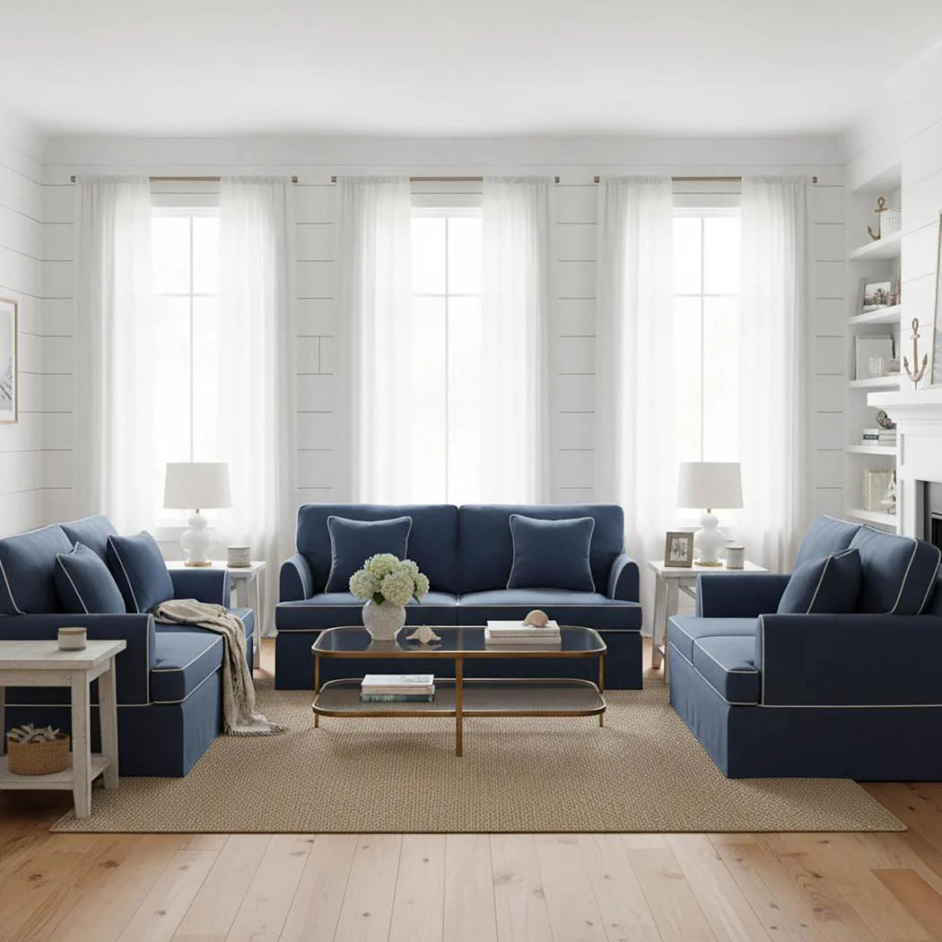 Hampton 3 Seater Sofa Navy