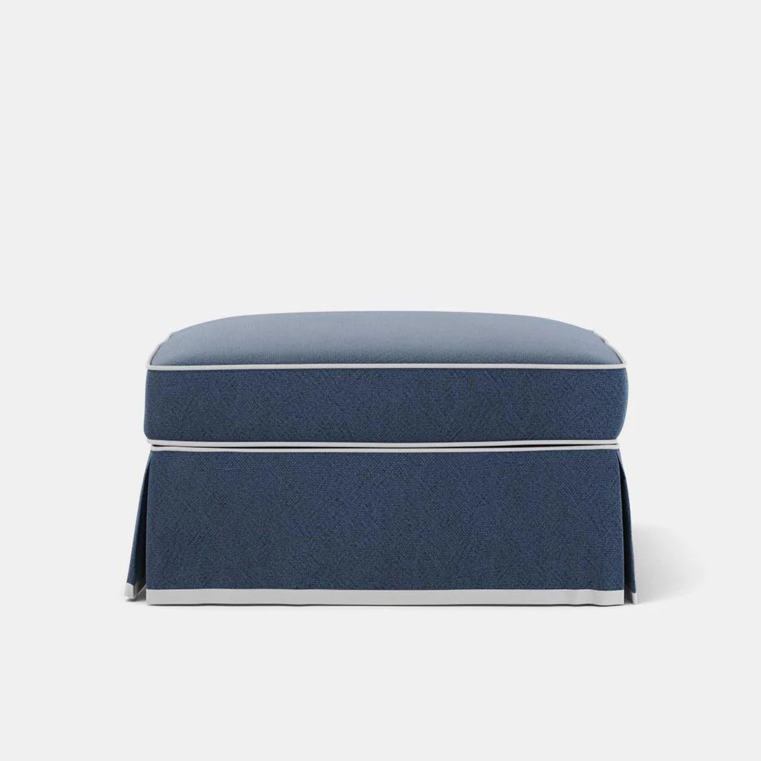 Ottoman Navy with White Piping Square