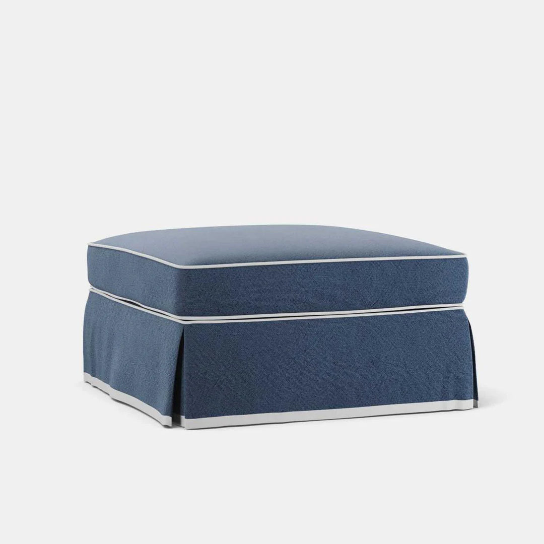 Ottoman Navy with White Piping Square