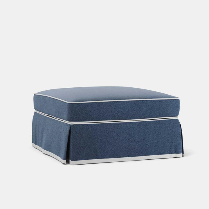 Ottoman Navy with White Piping Square
