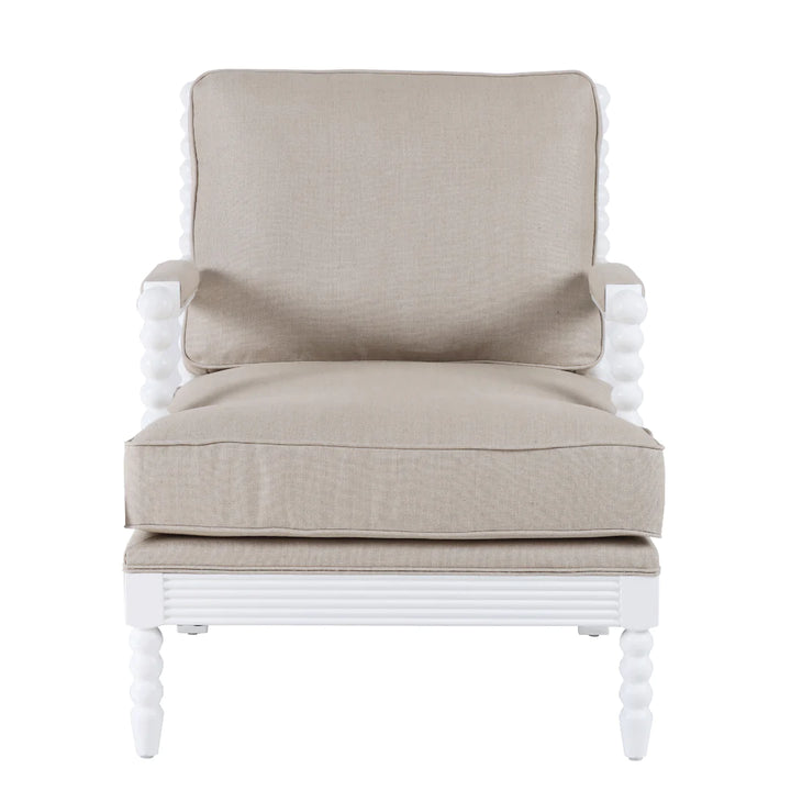 Hamptons White Bobbin Armchair
