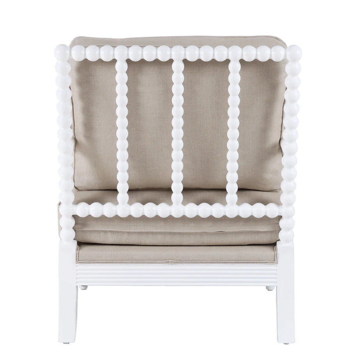 Hamptons White Bobbin Armchair