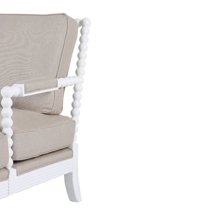 Hamptons White Bobbin Armchair