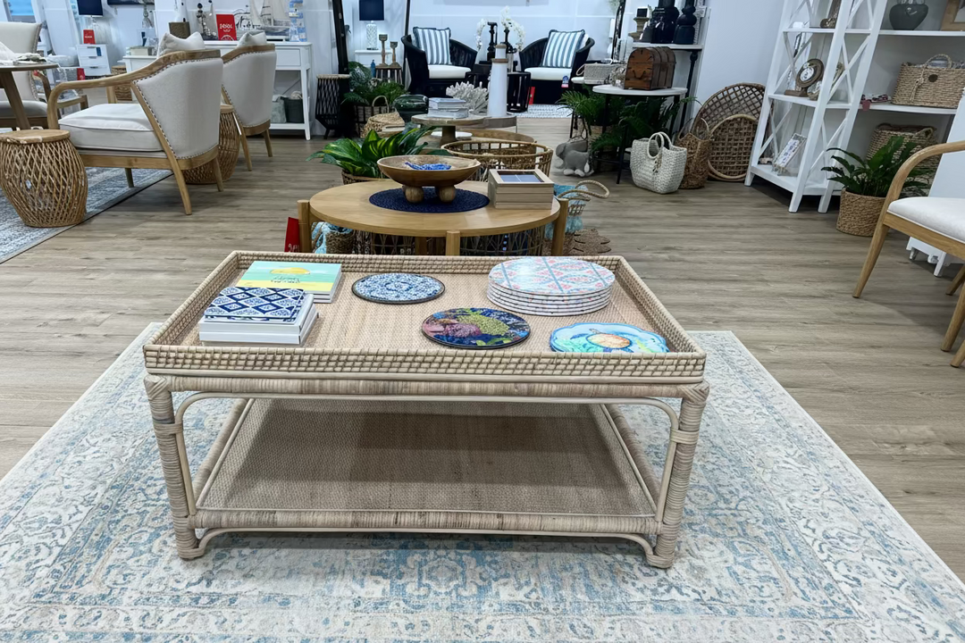 Beach Rattan Coffee Table FLOORSTOCK