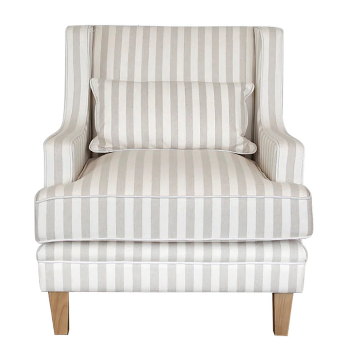 Hudson Natural Stripe Armchair