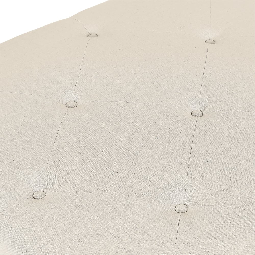 Serena Tufted Square Ottoman - Natural