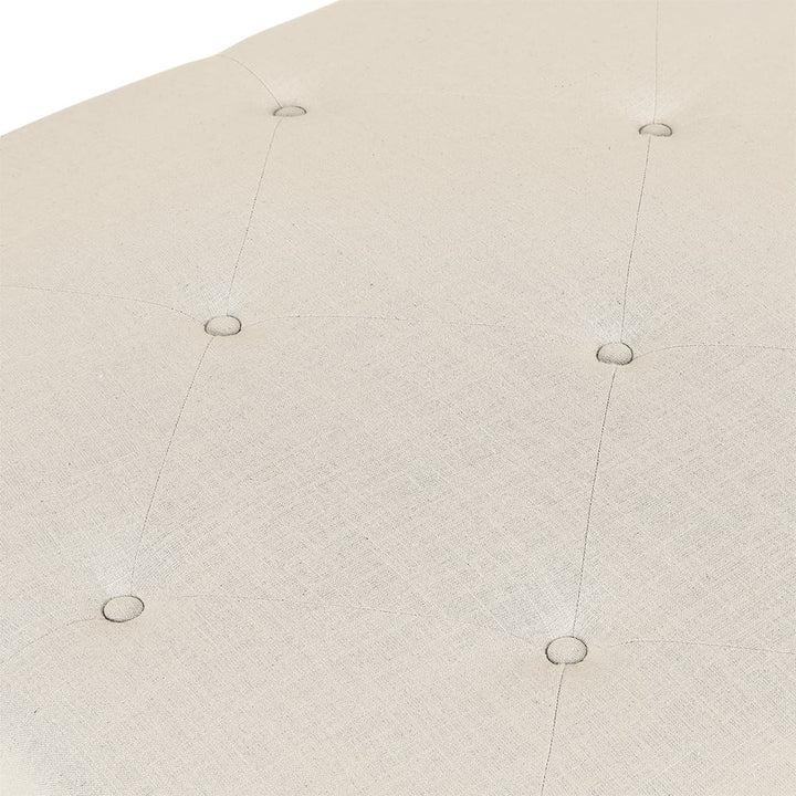 Serena Tufted Square Ottoman - Natural